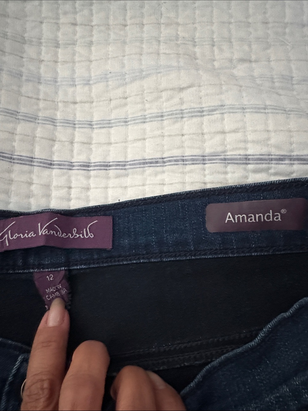 Gloria Vanderbilt Amanda Dark Blue Women's Jeans